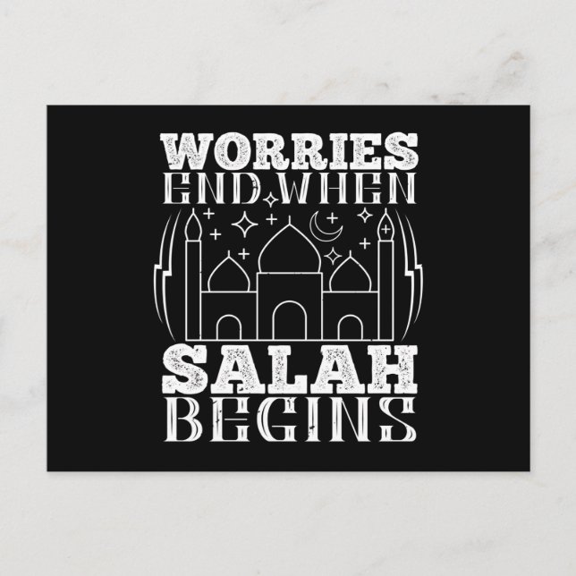 Islam - Oron slutar när Salah börjar Vykort (Framsida)