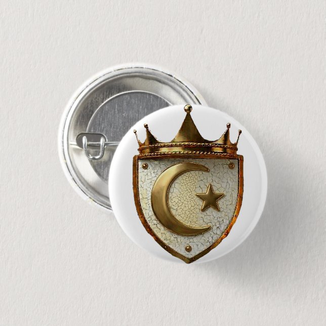 Islam Vapen Knapp / Märke (Framsida & baksida)