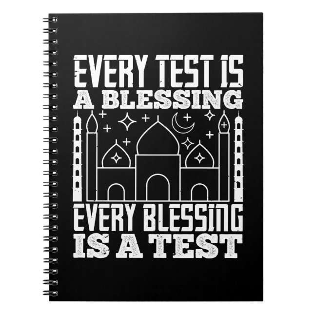 Islam - varje test är en välsignelse anteckningsbok (Framsidan)