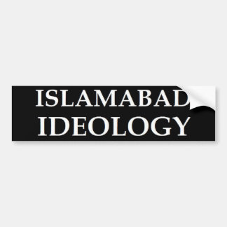 Islamabad ideologi (vit på svart) bildekal