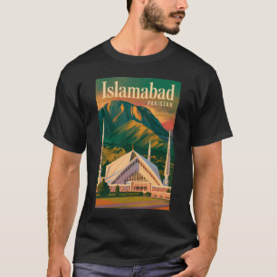 Islamabad Pakistan Faisal-moskén Illustration T Shirt