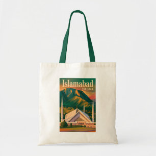 Islamabad Pakistan Faisal-moskén Illustration Tygkasse