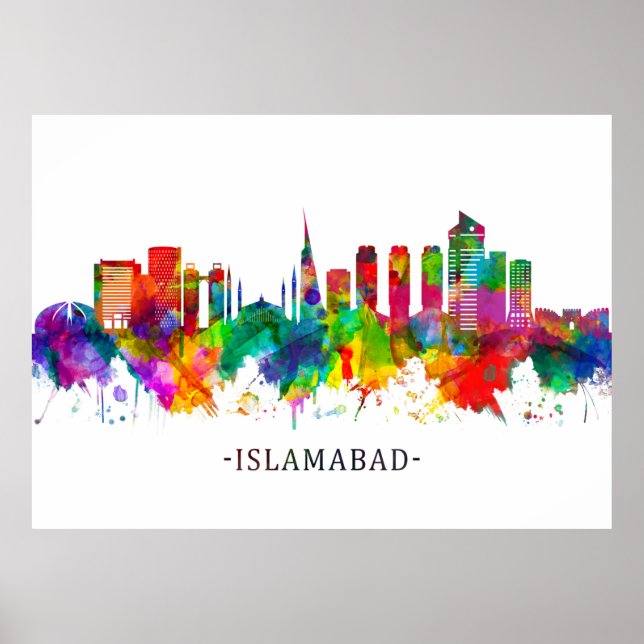 Islamabad Pakistan Skyline Poster (Framsidan)