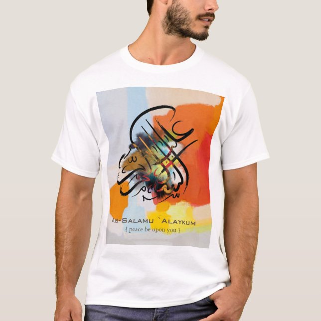 Islamic Art - As-Salamu `Alaykum T-shirt (Framsida)
