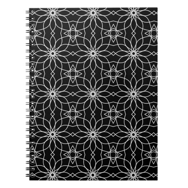 Islamic Art Geometric Mönster Design Abstrakt Anteckningsbok (Framsidan)