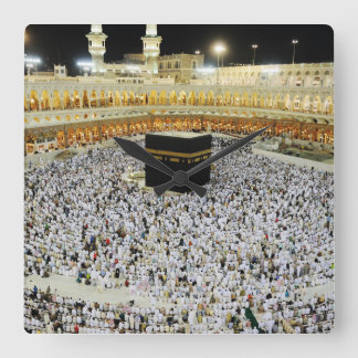 Islamic Art, Muslim Pilgrimage to Mecca Fyrkantig Klocka