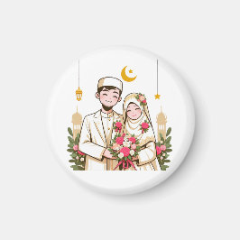 Islamic Art Nikah Muslim Groom och Bridle Islamic Magnet