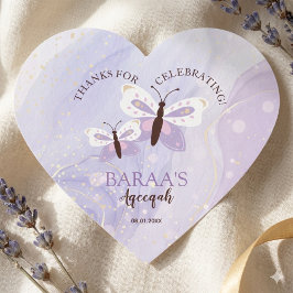 Islamic Baby Girl Aqeeqah Personalized Sticker Hjärtformat Klistermärke