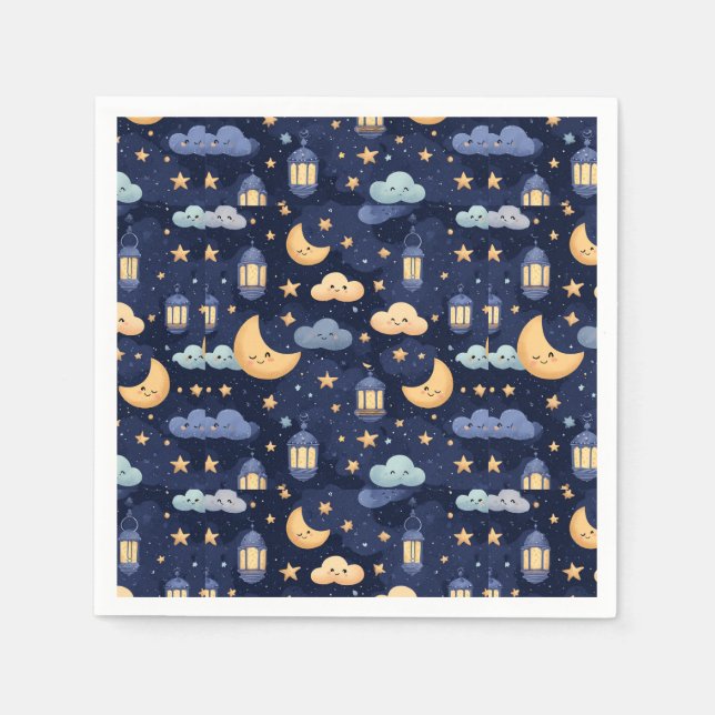 Islamic Baby Shower Napkins | Aqiqah Party Pappersservett (Framsidan)