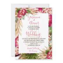 Islamic Bismillah Pampas Protea Blommigt Bröllop
