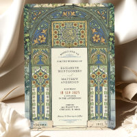Islamic Bröllop Blue, Guld, Grönt Arch