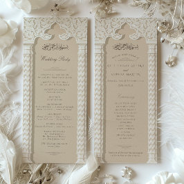 Islamic Bröllop Ceremony Program Card