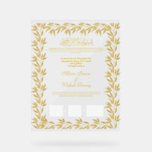 Islamic Bröllop Contract, akryltecken