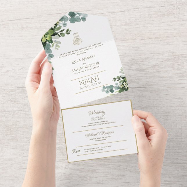 Islamic BRÖLLOP NIKAH WALLIMAH Greenery (Avrivbar del)