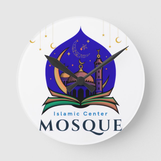 Islamic Center Mosque – Decorative Wall Clock Rund Klocka (Framsida)