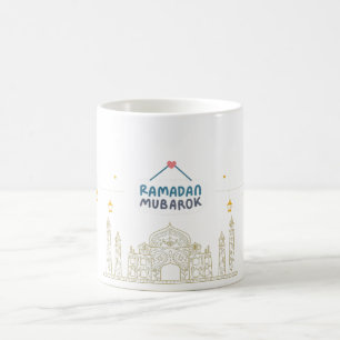 Islamic Crescent Ramadan Kareem Typography Kaffemugg