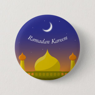 Islamic Crescent Ramadan Kareem Typography Knapp