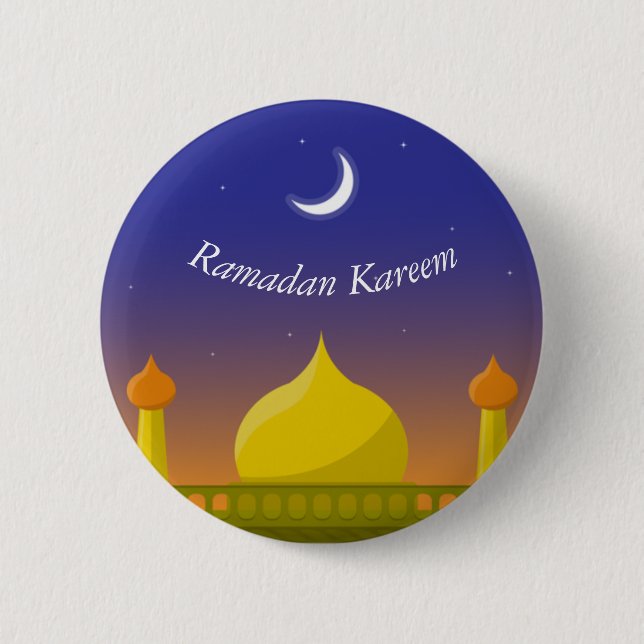 Islamic Crescent Ramadan Kareem Typography Knapp (Framsida)