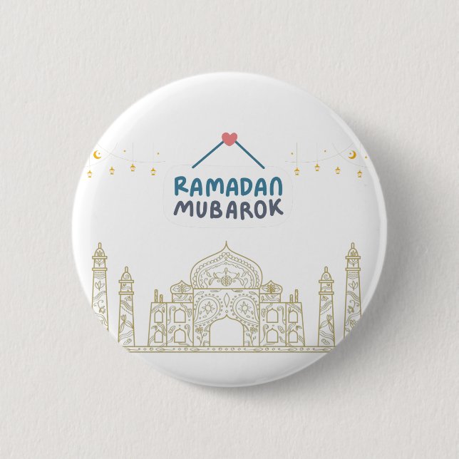 Islamic Crescent Ramadan Kareem Typography Knapp (Framsida)