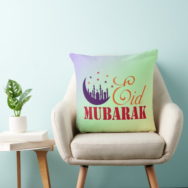 Islamic Eid Hälsning - Modern Chic Eid Mubarak Kudde (Stol)