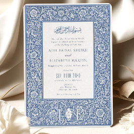 Islamic Elegance William Morris Inspired Bröllop Inbjudningar