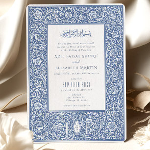 Islamic Elegance William Morris Inspired Bröllop Inbjudningar