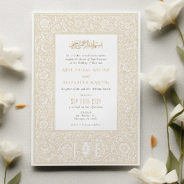 Islamic Elegance William Morris Inspired Bröllop Inbjudningar