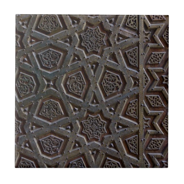 Islamic Geometric Mönster Kakelplatta (Framsidan)