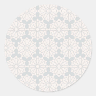 Islamic Geometric Mönster Runt Klistermärke