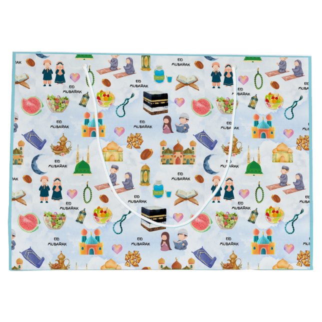 Islamic Gift Bags | Eid Mubarak Muslim Boy Present (Baksidan)