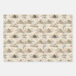 Islamic Gift Wrap Set 3 Elegant Eid Ramadan Hajj