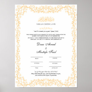 Islamic Giftermål Certification Poster