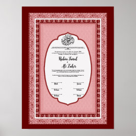 Islamic giftermål certifikat, poster