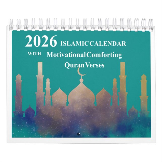 Islamic Hijri Calendar 2026 med Quranic Verses Kalender (Omslag)