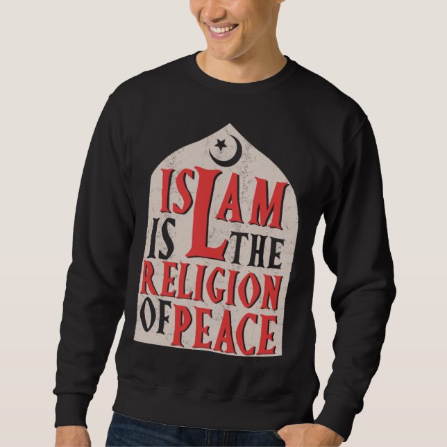 Islamic Is The Religion Of Peace Quran Allah Musli Lång Ärmad Tröja (Framsida)