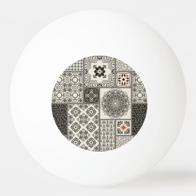 Islamic Majolica Pottery Tile Mönster Pingisboll (Framsidan)