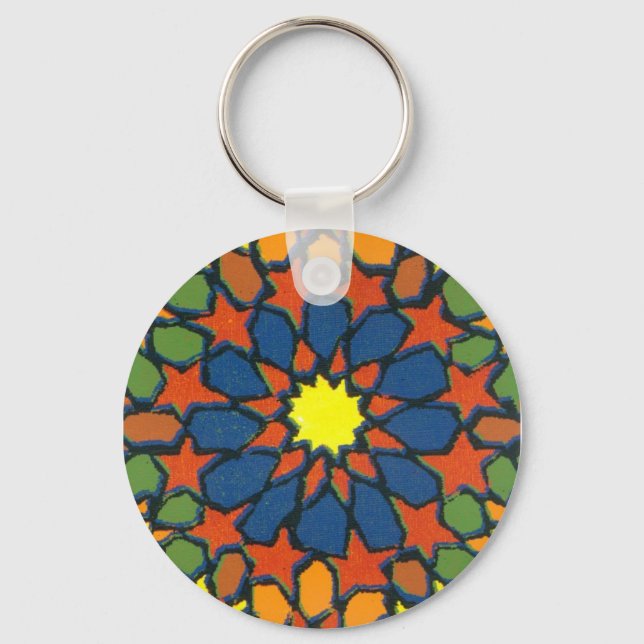 Islamic Mönster Keychain Nyckelring (Framsida)