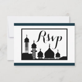 Islamic Mosque Silhouette Bröllop OSA Kort