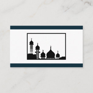 Islamic Mosque Silhouette Bröllop webbplats Tilläggskort