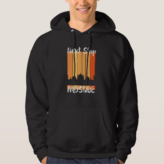 Islamic Muslim Mosque Masjid Retro Graphics Hoodie (Framsida)