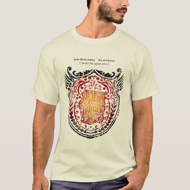 Islamic Shield - As-Salamu `Alaykum Tee Shirt (Framsida)
