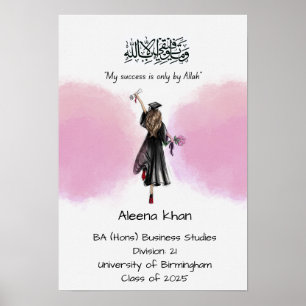 Islamic Studenten certifikat Poster