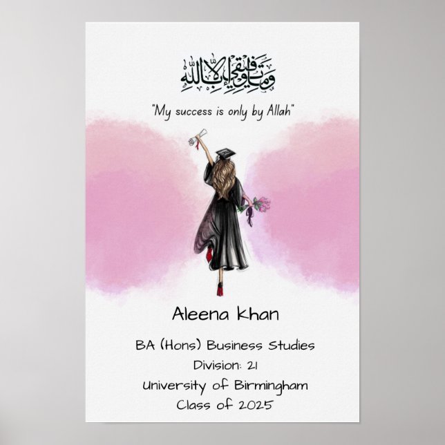 Islamic Studenten certifikat Poster (Framsidan)