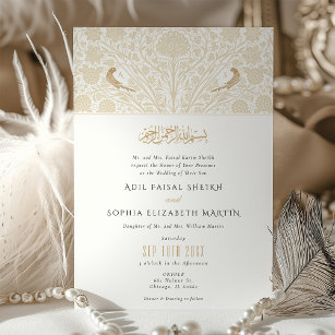 Islamic Victorian Fusion Wedding bjudande Inbjudningar