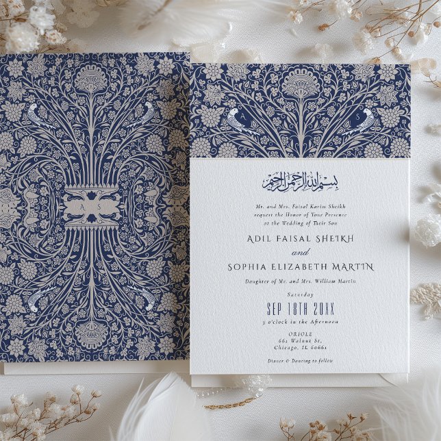 Islamic Victorian Fusion Wedding bjudande Inbjudningar (Skapare uppladdad)