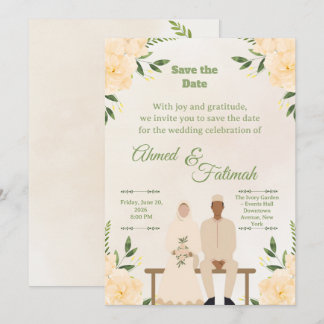 Islamic Wedding Save the Date | Modern Desing
