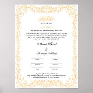 Islamisches nikah zertifikat poster