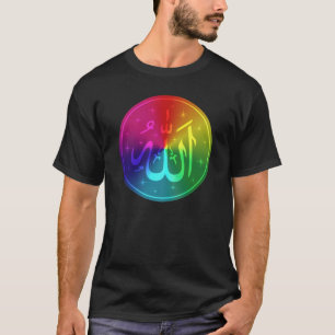 Islamisk Allah regnbågedesign T Shirt