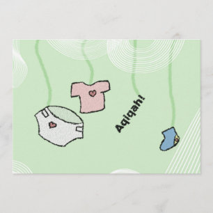 Islamisk Aqiqa-inbjudan - baby firande Inbjudningar