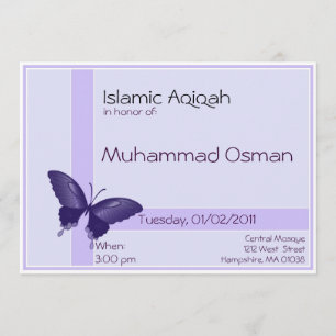 Islamisk Aqiqa-inbjudan - pojke firande Inbjudningar